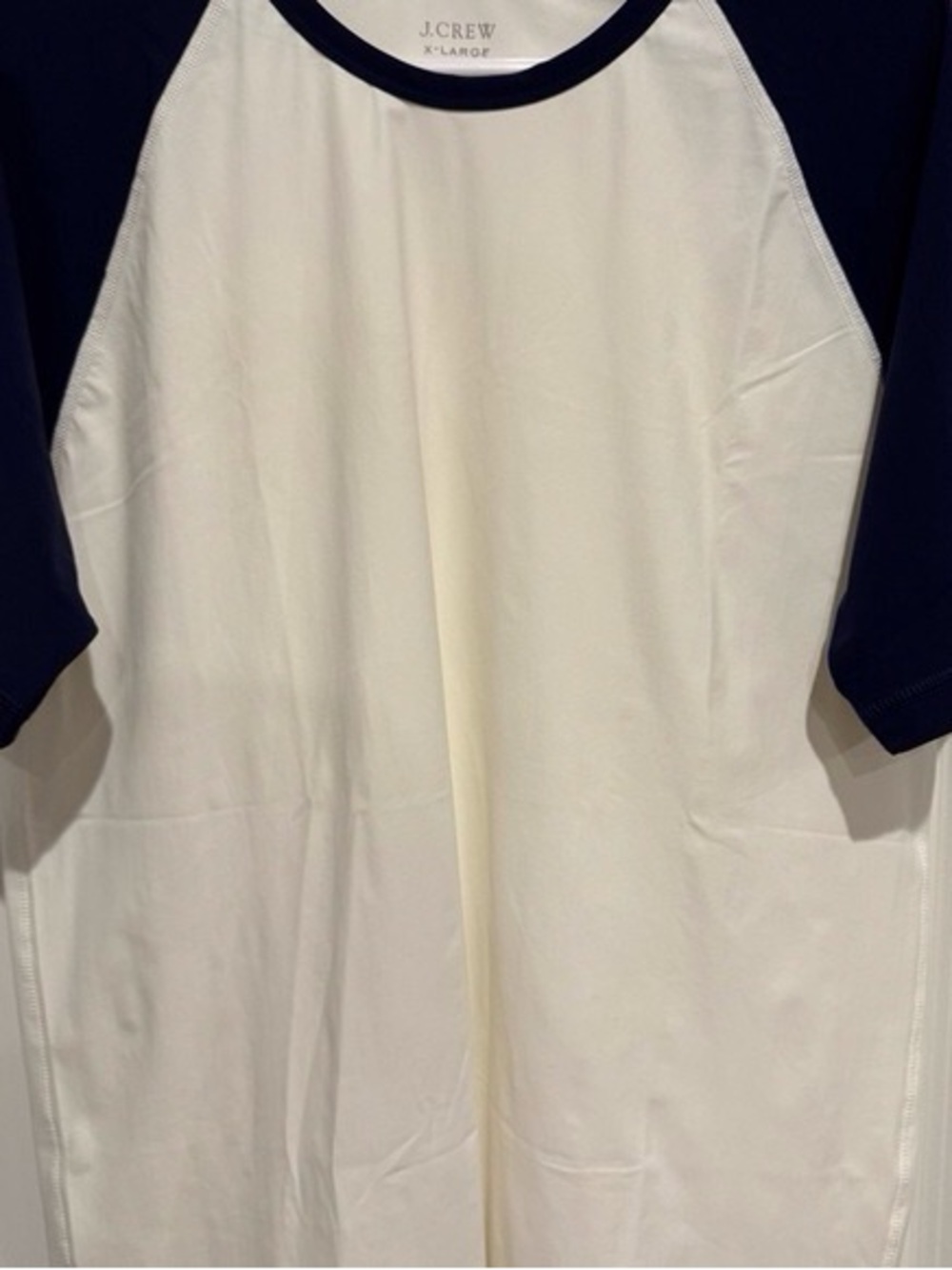 J.Crew Men's White and Navy Rash Guard